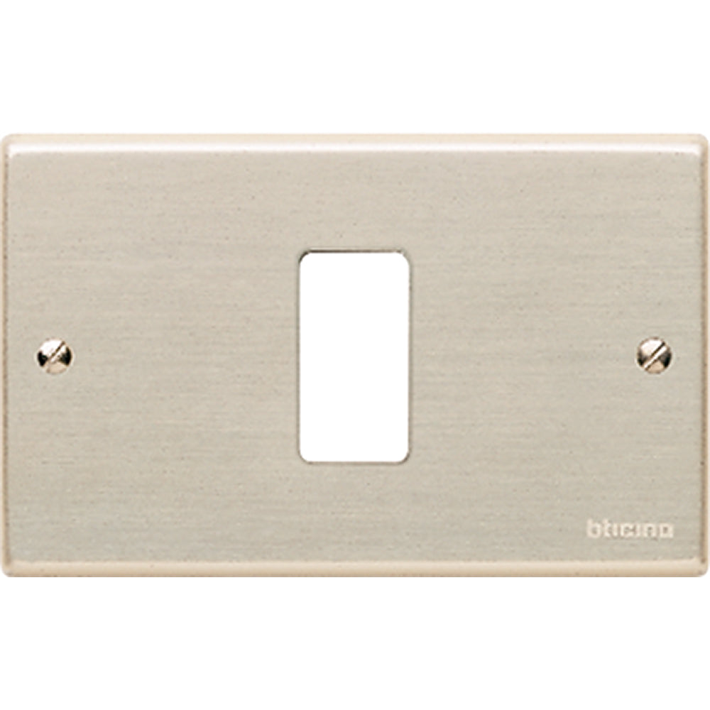 PLACA 1 PUESTO ALUMINIO OXIDAL C/TORNILLO 503/1 BTICINO