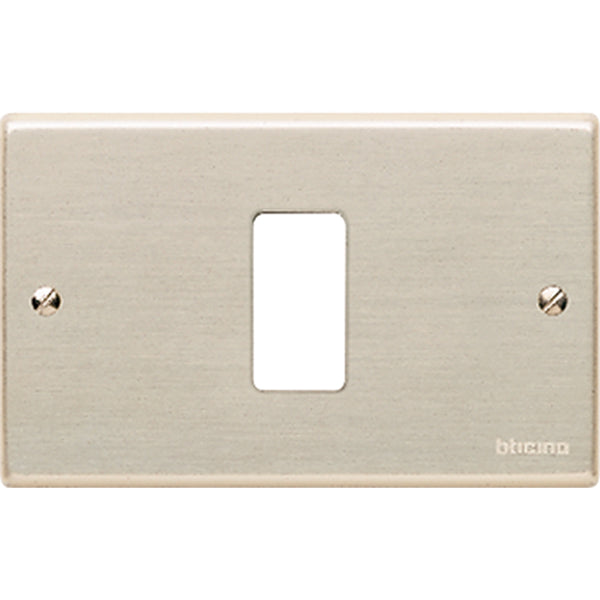 PLACA 1 PUESTO ALUMINIO OXIDAL C/TORNILLO 503/1 BTICINO