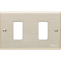 PLACA 2 PUESTOS ALUMINIO OXIDAL C/TORNILLO 503/2 BTICINO
