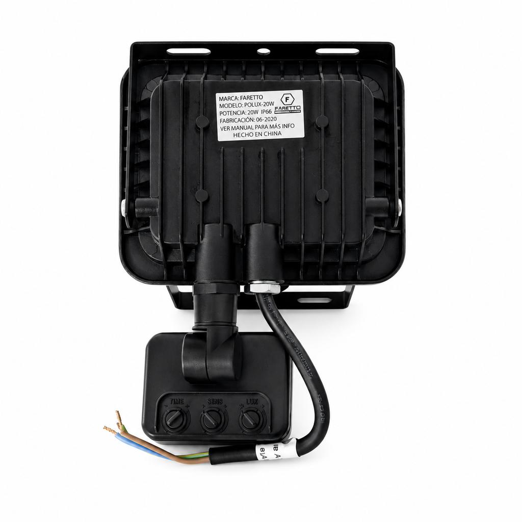 PROYECTOR POLUX LED 20W C/SENSOR
