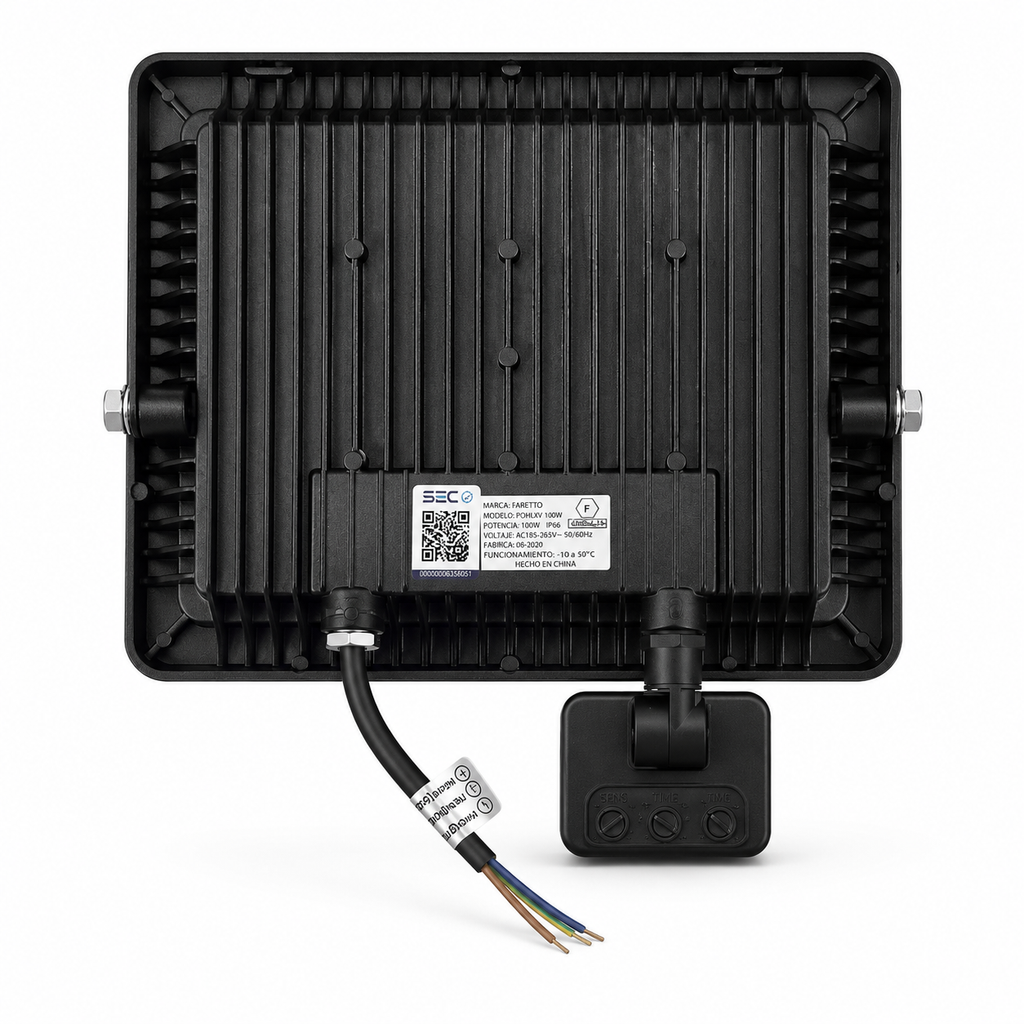 PROYECTOR POLUX LED 100W C/SENSOR