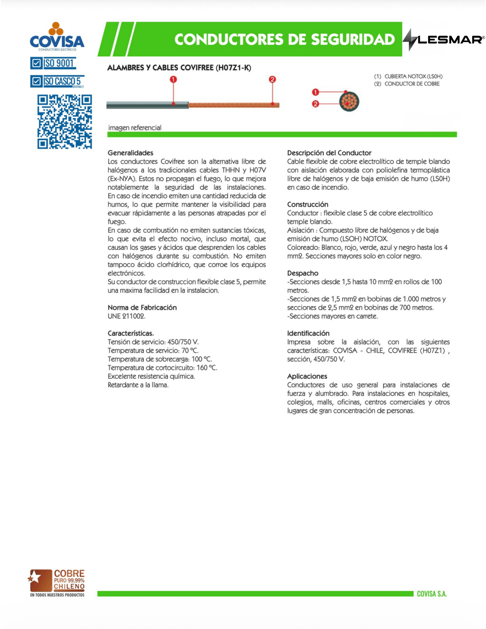 CABLE L/HALOGENOS H07Z1-K 4.0MM2 AZUL