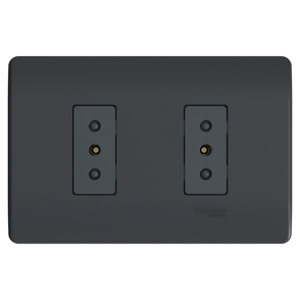 PLACA GENESIS ARMADA C/TOMA CORRIENTE DOBLE 10A 250V BLACK
