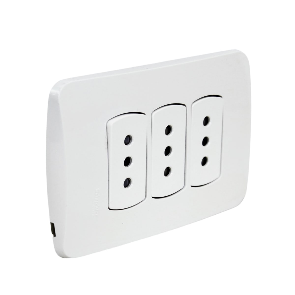 PLACA MILUZ ARMADA C/TOMA CORRIENTE TRIPLE 10A 250V BLANCO