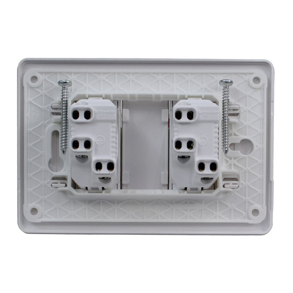 PLACA ORION ARMADA C/TOMA CORRIENTE DOBLE 10A 250V ALU COSMIC