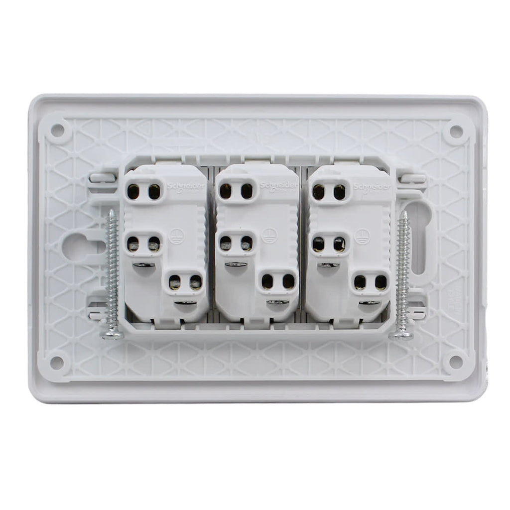 PLACA ORION ARMADA C/TOMA CORRIENTE TRIPLE 10A 250V ALU COSMIC
