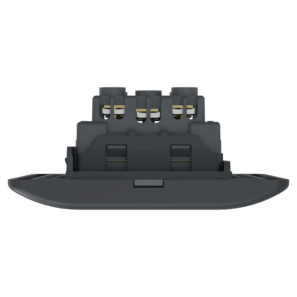 PLACA GENESIS ARMADA C/TOMA CORRIENTE DOBLE 10A 250V BLACK