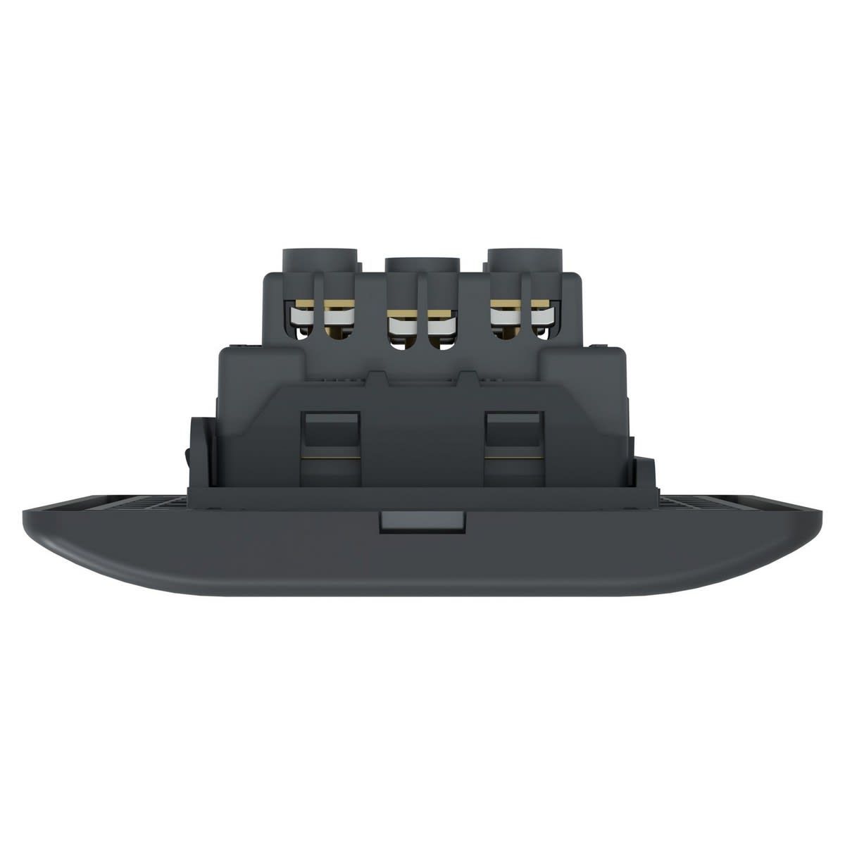 PLACA GENESIS ARMADA C/TOMA CORRIENTE DOBLE 10A 250V BLACK
