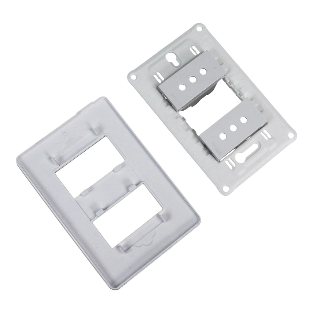 PLACA ORION ARMADA C/TOMA CORRIENTE DOBLE 10A 250V ALU COSMIC