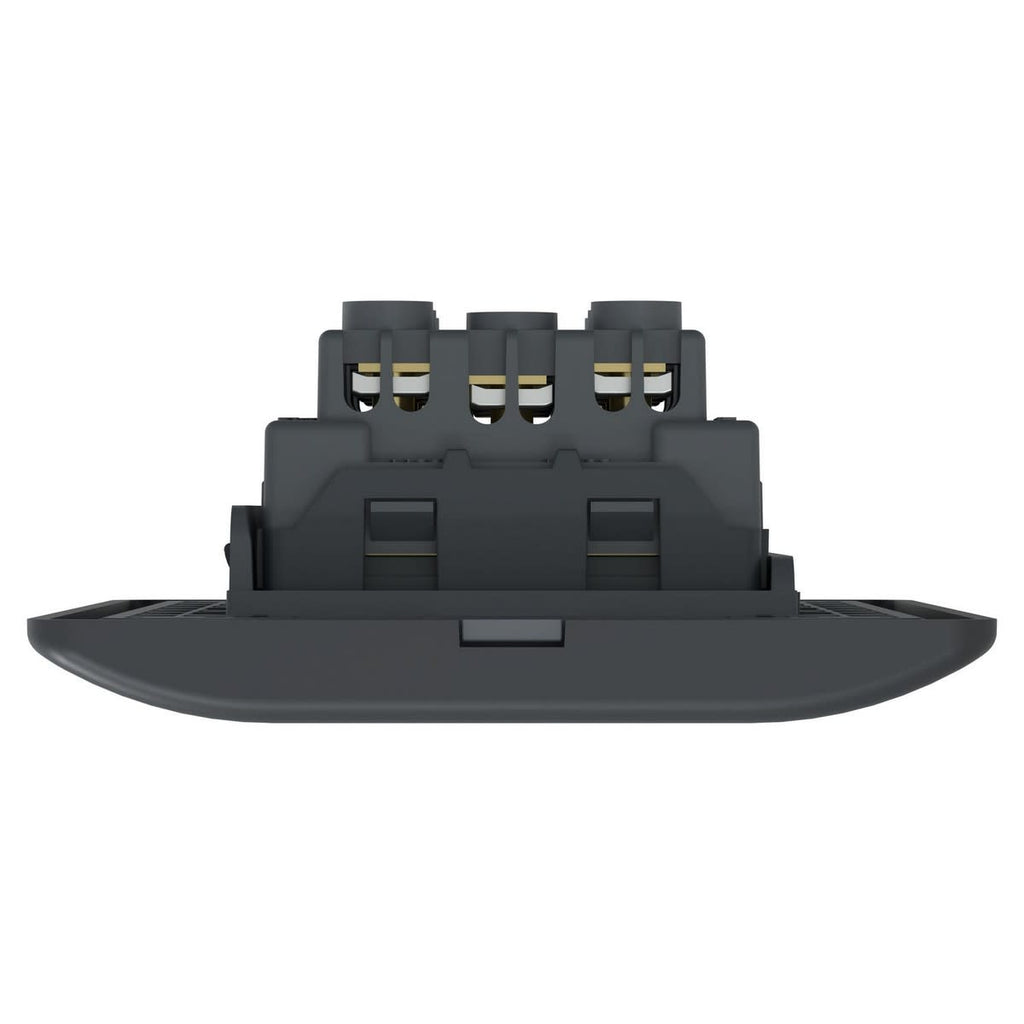 PLACA GENESIS ARMADA C/TOMA CORRIENTE TRIPLE 10A 250V BLACK