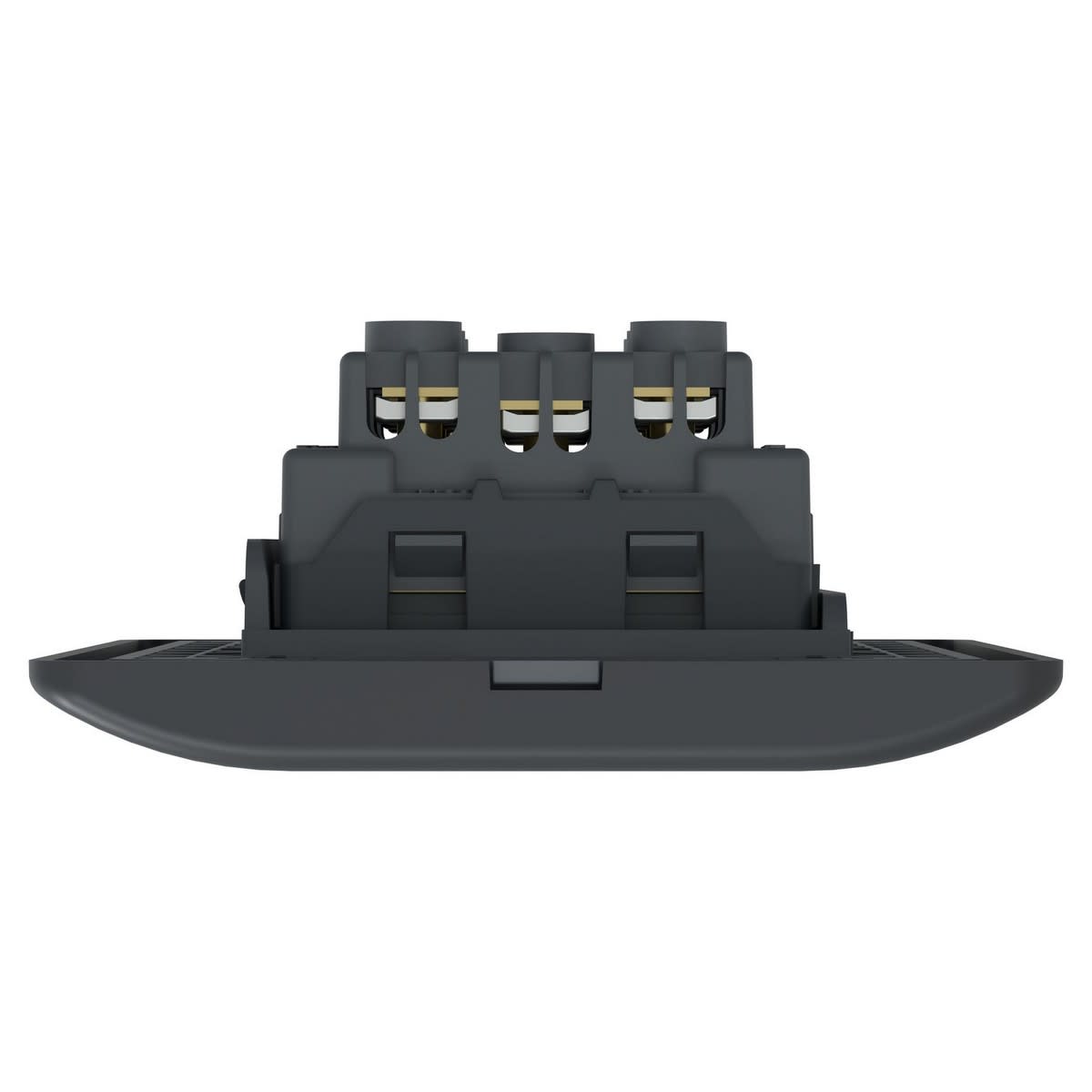 PLACA GENESIS ARMADA C/TOMA CORRIENTE TRIPLE 10A 250V BLACK