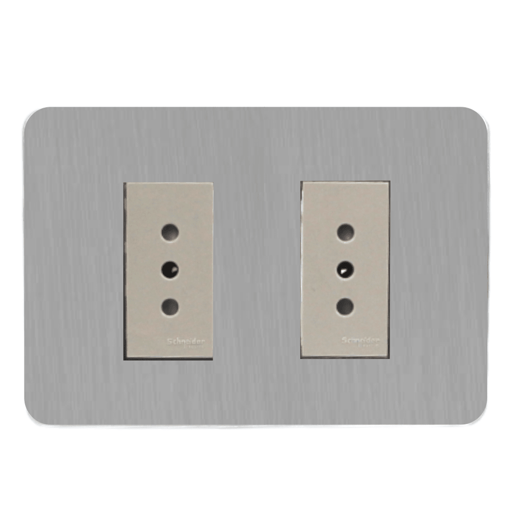 PLACA ORION ARMADA C/TOMA CORRIENTE DOBLE 10A 250V BRONCE