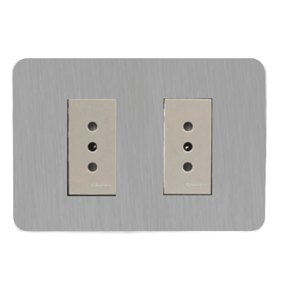 PLACA ORION ARMADA C/TOMA CORRIENTE DOBLE 10A 250V BRONCE