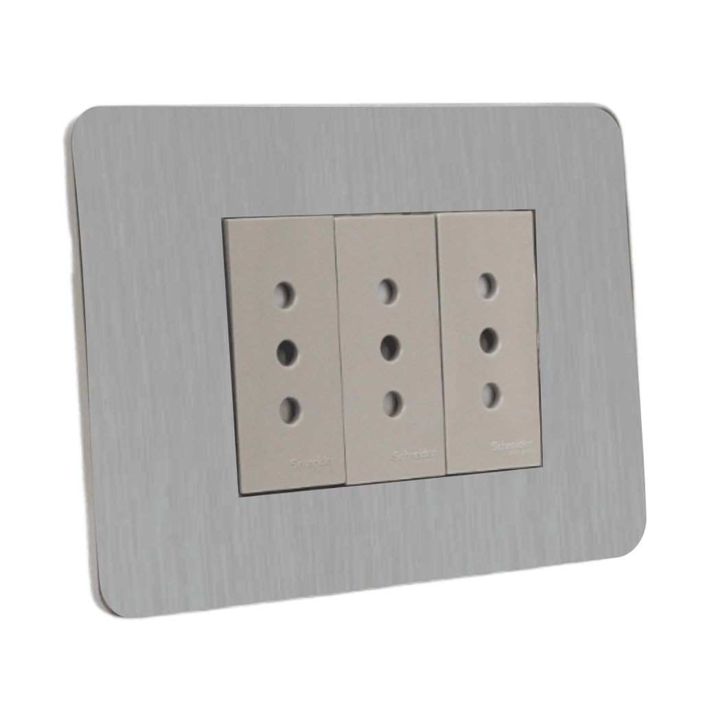 PLACA ORION ARMADA C/TOMA CORRIENTE TRIPLE 10A 250V BRONCE