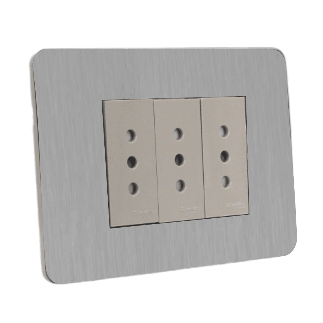 PLACA ORION ARMADA C/TOMA CORRIENTE TRIPLE 10A 250V BRONCE