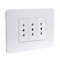 PLACA ORION ARMADA C/TOMA CORRIENTE TRIPLE 10A 250V BLANCO