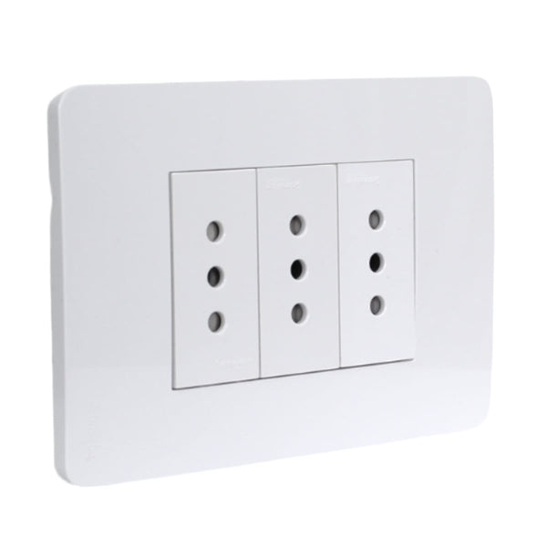 PLACA ORION ARMADA C/TOMA CORRIENTE TRIPLE 10A 250V BLANCO