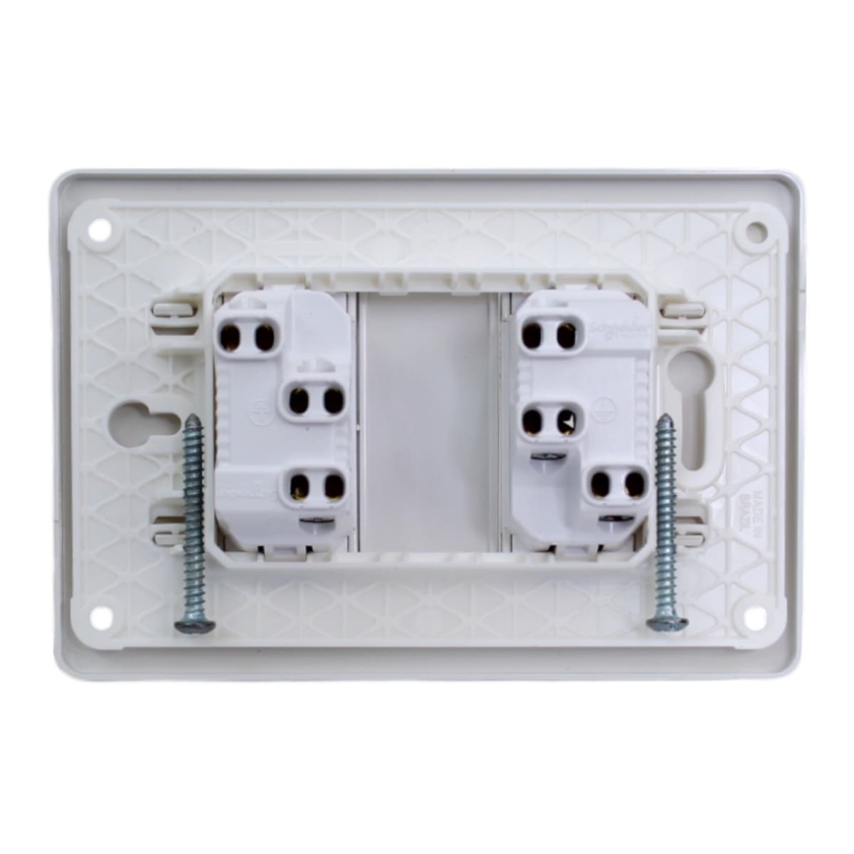 PLACA ORION ARMADA C/TOMA CORRIENTE DOBLE 10A 250V BLANCO