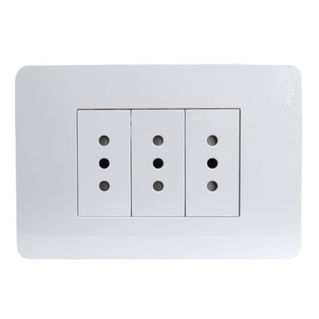 PLACA ORION ARMADA C/TOMA CORRIENTE TRIPLE 10A 250V BLANCO