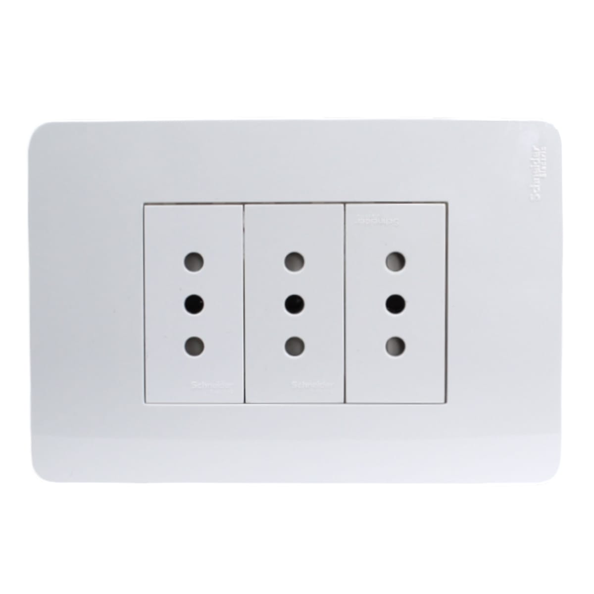 PLACA ORION ARMADA C/TOMA CORRIENTE TRIPLE 10A 250V BLANCO