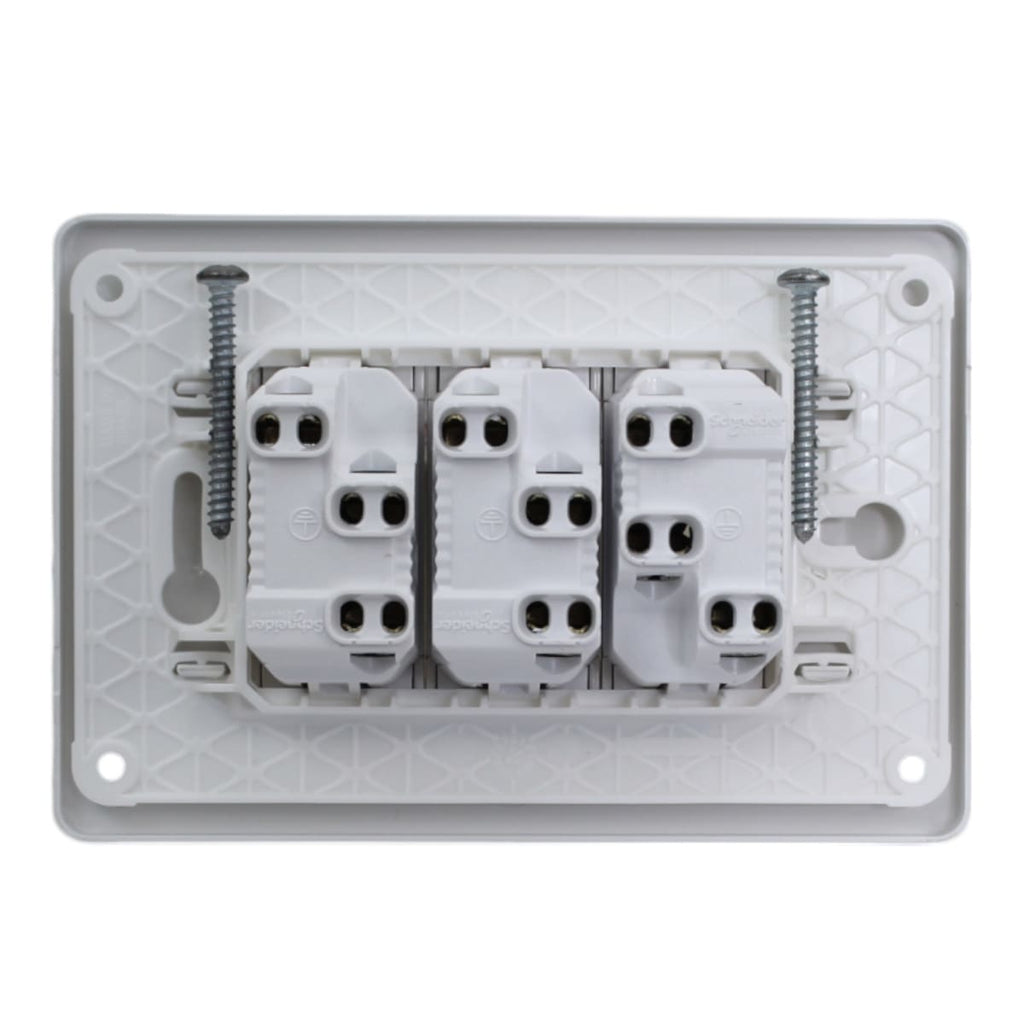 PLACA ORION ARMADA C/TOMA CORRIENTE TRIPLE 10A 250V BLANCO