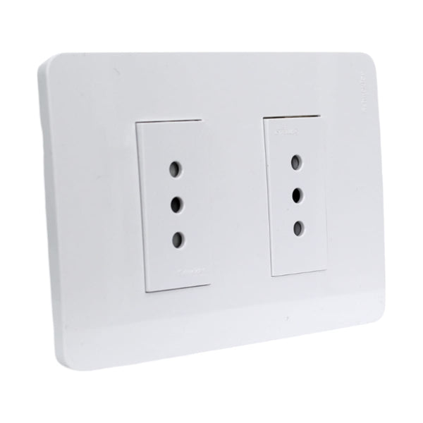 PLACA ORION ARMADA C/TOMA CORRIENTE DOBLE 10A 250V BLANCO