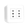 CASQUETE GENESIS ARMADO C/TOMA CORRIENTE DOBLE 10A 250V BLANCO