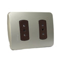 PLACA MILUZ ARMADA C/TOMA CORRIENTE DOBLE 10A 250V DORADO