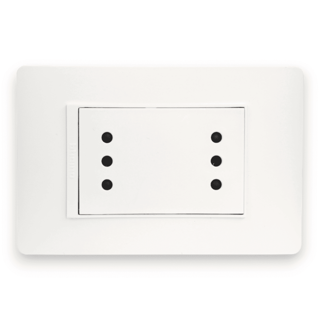 TOMA CORRIENTE DOBLEX 2P+T 10A 250V BLANCO ARMADA LÚZICA