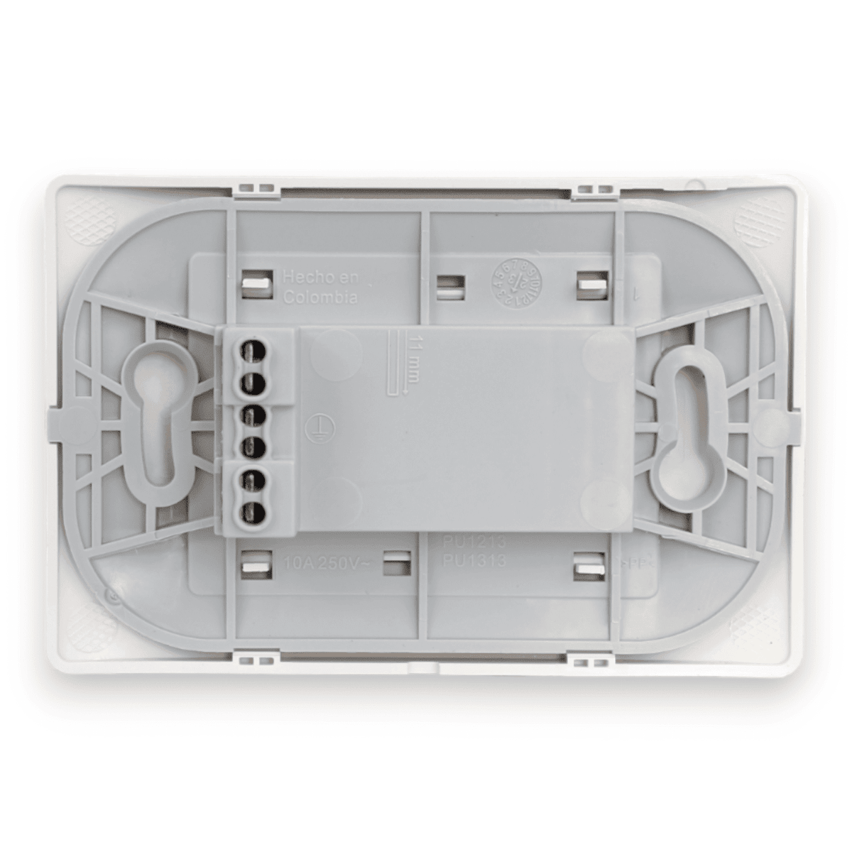 TOMA CORRIENTE DOBLEX 2P+T 10A 250V BLANCO ARMADA LÚZICA