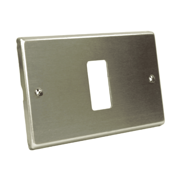 PLACA 1 PUESTO CON TORNILLOS ALUMINIO ANODIZADO