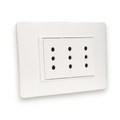 TOMA CORRIENTE TRIPLEX 2P+T 10A 250V BLANCO ARMADA LÚZICA