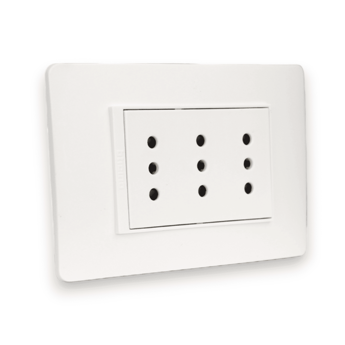 TOMA CORRIENTE TRIPLEX 2P+T 10A 250V BLANCO ARMADA LÚZICA