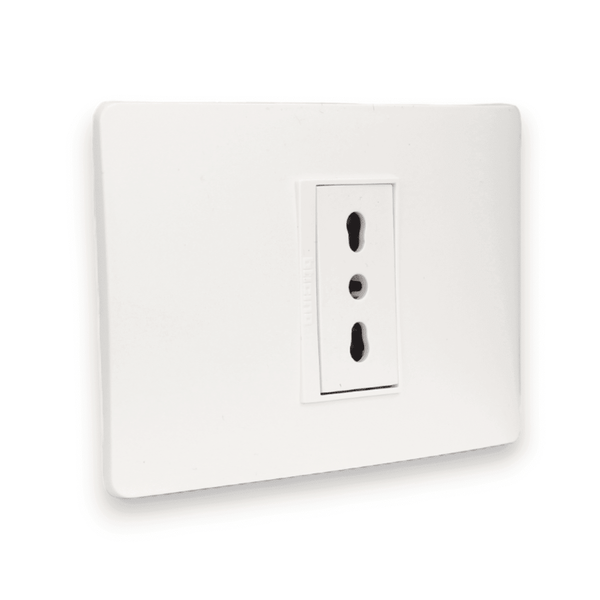 TOMA CORRIENTE SIMPLE 2P+T 10/16A 250V BLANCO ARMADA LÚZICA