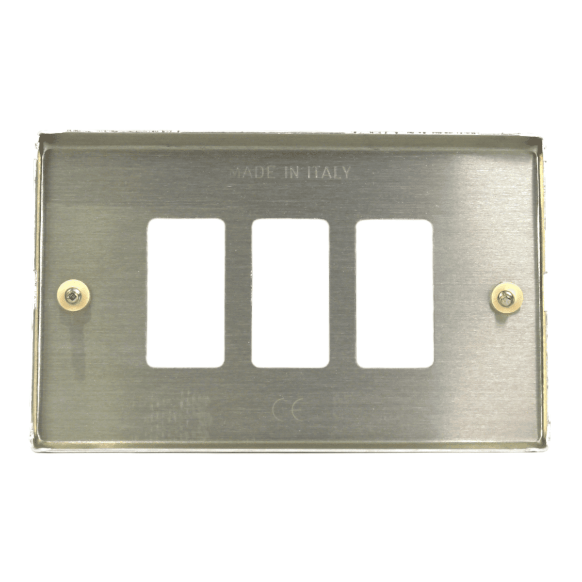 PLACA 3 PUESTO CON TORNILLOS ALUMINIO ANODIZADO