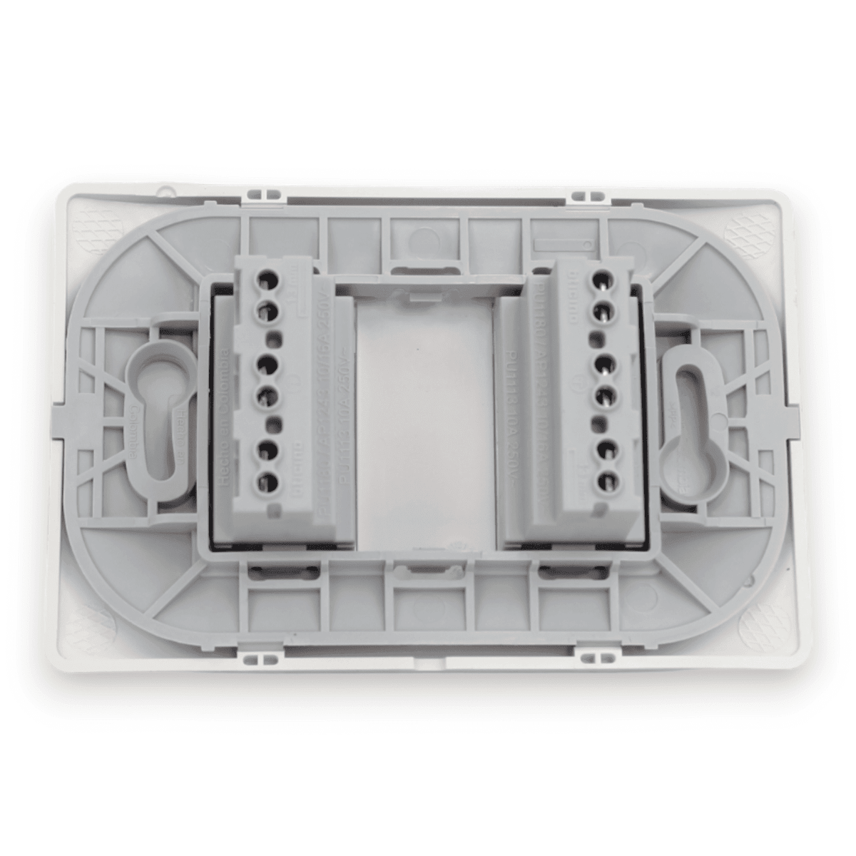 TOMA CORRIENTE DOBLE 2P+T 10/16A 250V BLANCO ARMADA LÚZICA