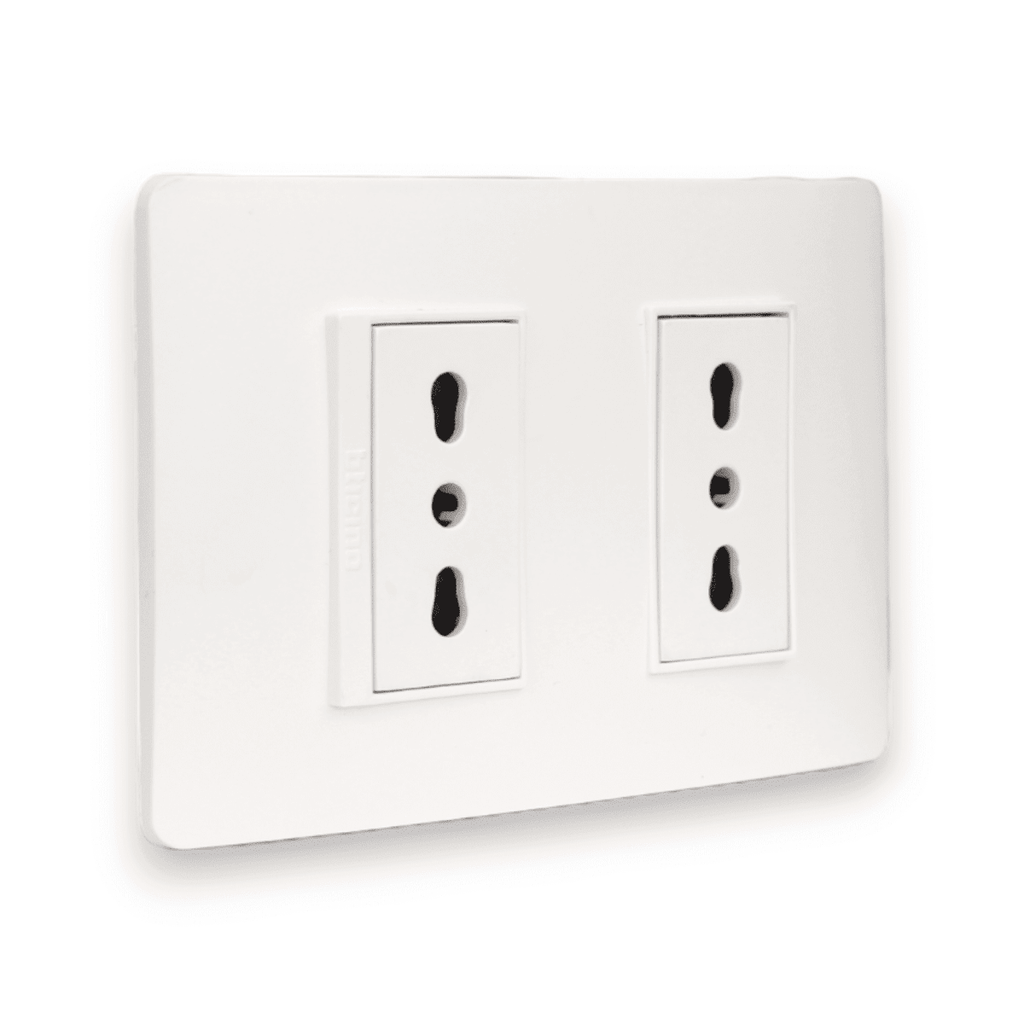 TOMA CORRIENTE DOBLE 2P+T 10/16A 250V BLANCO ARMADA LÚZICA