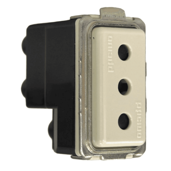 MODULO ENCHUFE 2P+T 10A 250V C/ALVEOLOS PROTEGIDOS MAGIC BTICINO