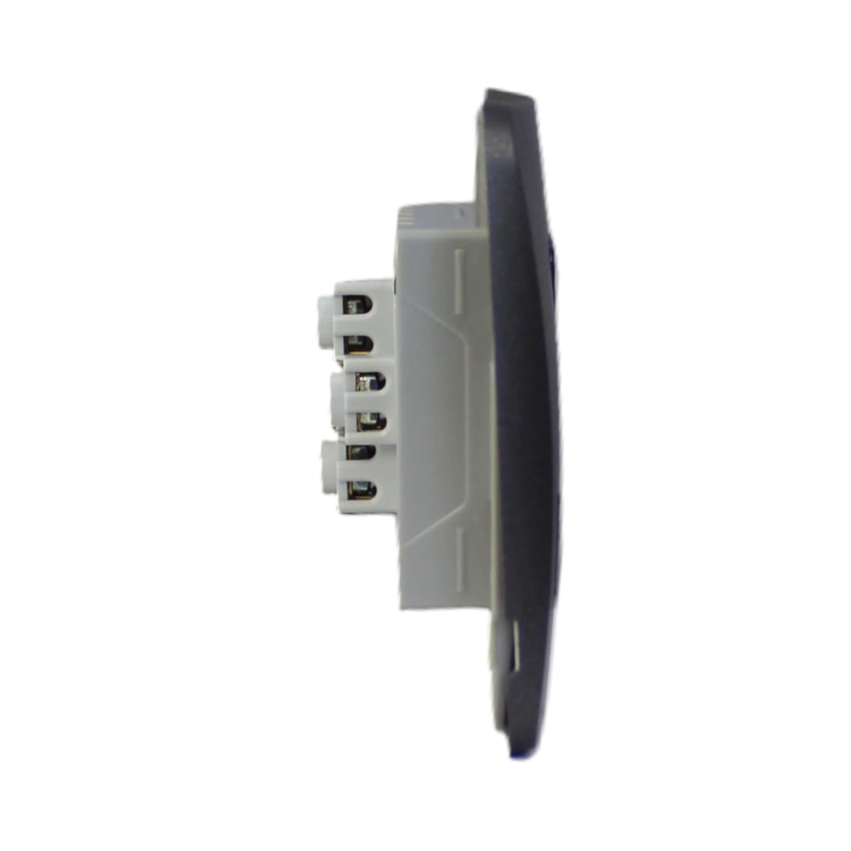 PLACA MILUZ ARMADA C/TOMA CORRIENTE DOBLE 10A 250V GRAFITO