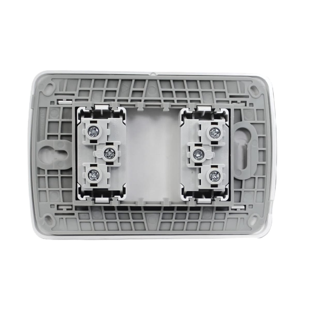 PLACA MILUZ ARMADA C/TOMA CORRIENTE DOBLE 10A 250V BLANCO