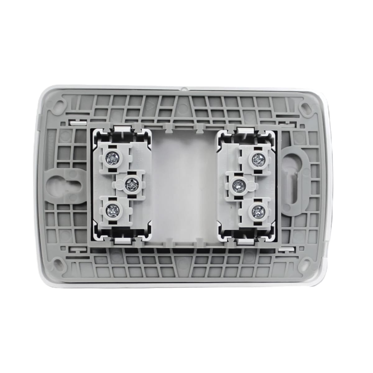 PLACA MILUZ ARMADA C/TOMA CORRIENTE DOBLE 10A 250V BLANCO